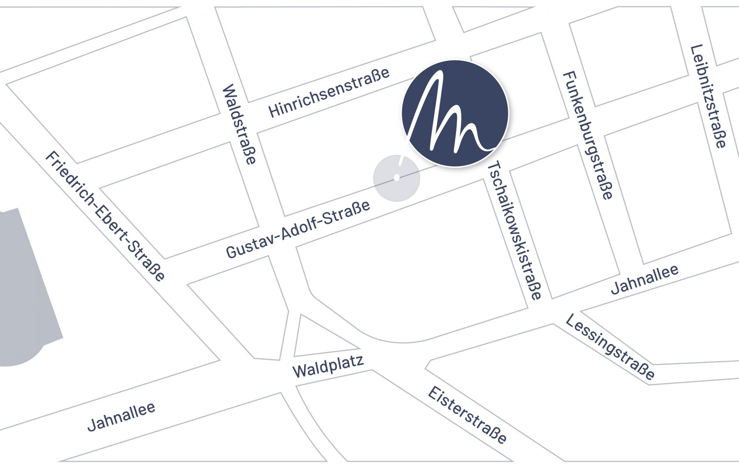 Marillon Couture, Straßenkarte Waldstraßenviertel im Corporate Design
