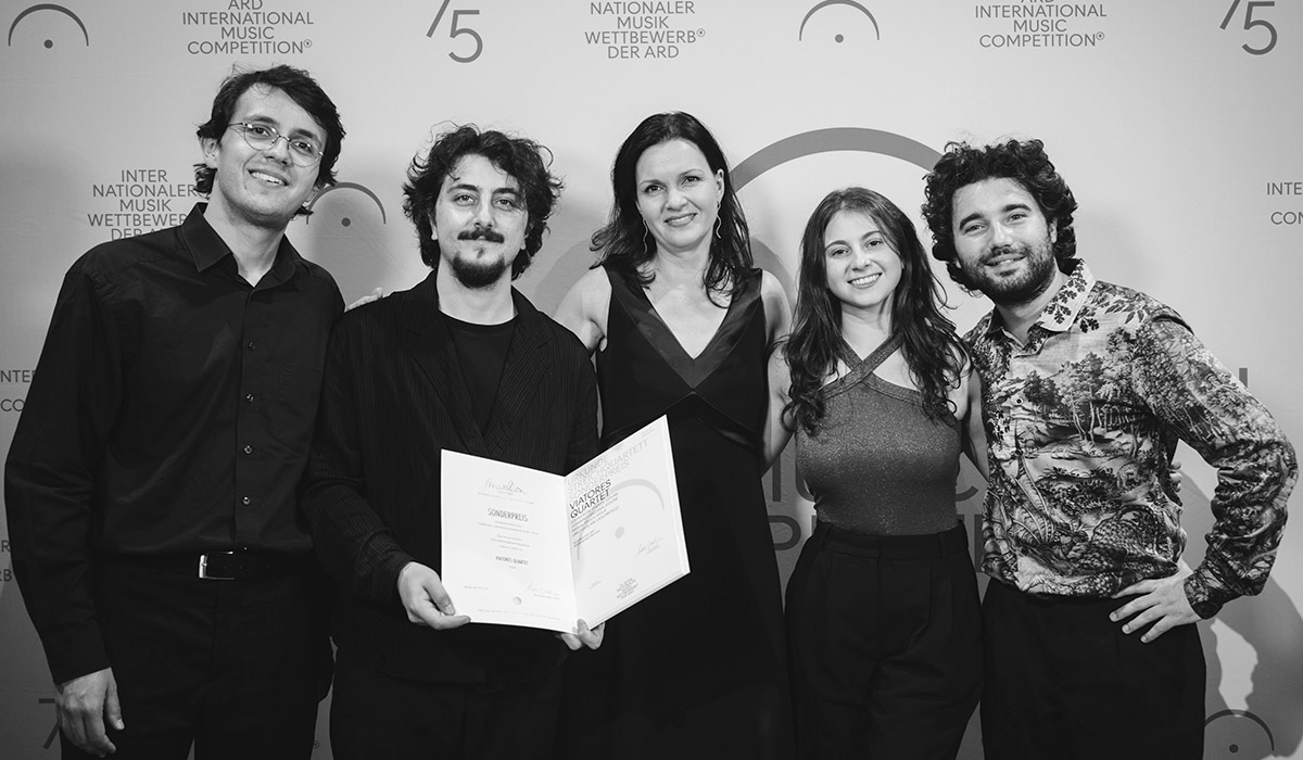Winners of the 2026 Marillon-Couture Special Prize at the ARD International Music Competition: the Viatores Quartet